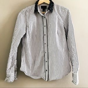 J. Crew Sequin Collar Button-Down